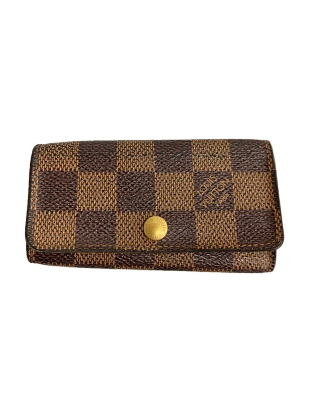 LOUIS VUITTON Multicles Ebene Brown Leather Brown